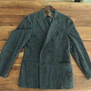 Brunello Cucinelli Gray Wool Suit Jacket